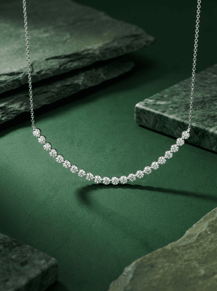 Ophira lab-grown diamond tennis necklace